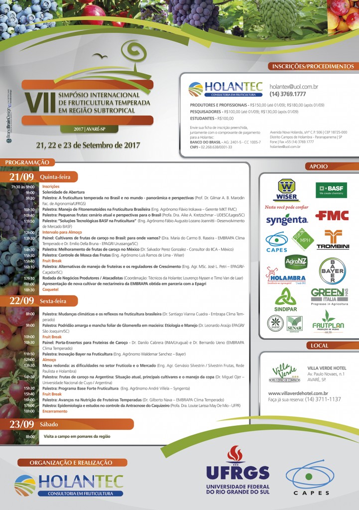 Cartaz - VII Simposio Internacional de Fruticultura Temperada em Regiao SubTropical